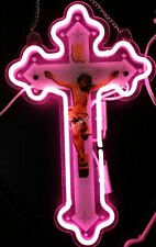 New Crucifix Jesus Saves Cross Acrylic Lamp Neon Light Sign 14x5 Decor