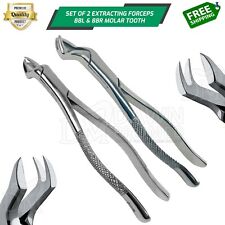 Set Of 2 Dental Extracting Forceps 88l 88r Molar Tooth Extraction Surgical