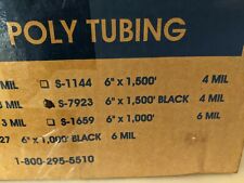 Uline 4 Mil Black Poly Tubing 6 X 1500 S-7923 U-line Nib Unused Roll