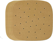 100 Pack 8.5 Inch Air Fryer Liners Square Perforated Parchment Paper Sheets