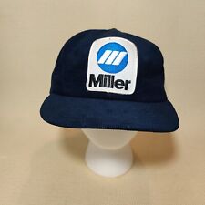 Vintage Miller Welding Hat Corduroy Snap Back Miller Metal Working Hat Ball Cap