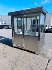 Double Sliding Doors Stainless Steel Guard Shack Ticket Portable Security Booths