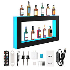 Vevor Led Lighted Liquor Bottle Display Bar Shelf Rf App Control 48 Square