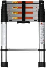 Telescoping Ladder 8.5-10.5ft Aluminum One-button Retraction Extension System