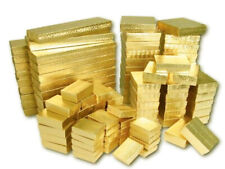 Gold Cotton Filled Jewelry Boxes Lots Of 25-50-100