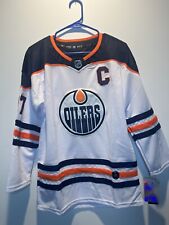 New Youth Lxl Connor Mcdavid 97 Edmonton Oilers White Stitched Climalitejersey
