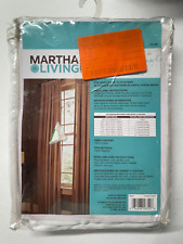Martha Stewart Living Classic Cotton Tab Top Curtain Panel 50 X 84 Spud White