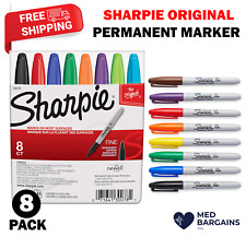 Sharpie 30078 Permanent Markers Fine Point Classic Colors - 8 Count