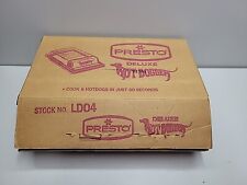 Presto Hot Dogger Rare Black Deluxe Electric Hot Dog Cooker Box Vintage Usa Read