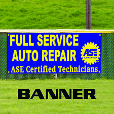 Full Service Auto Repair Mechanic Workshop Indoor Outdoor Vinyl Banner Sign