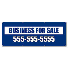 Business For Sale Custom Phone Banner Sign 4 Ft X 2 Ft W 4 Grommets