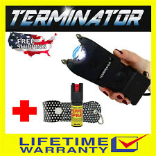 Terminator Max Power Police Stun Gun W Siren Flashlight Polka Dot Pepper Spray