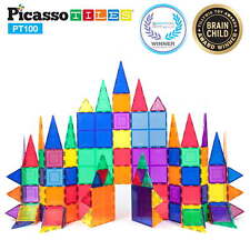 Picasso Tiles 100 Piece 3d Color Magnetic Building Block Stem Set