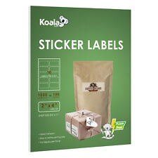1000 Koala Shipping Address Labels 2x4 10 Per Sheet For Laser Inkjet Printers