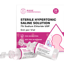 Base Labs 7 Saline Solution - Vials For Inhalation 25pk