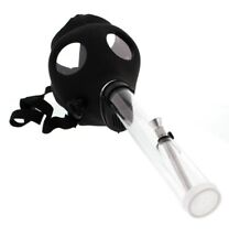 Gas Mask Bong Hookah Smoking - Blk With Different Color Tube