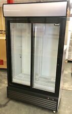 2 Door Refrigerator Glass Merchandiser Double Door Beverage Cooler Drink Sliding