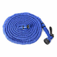 Blue Expanding Flexible Garden Water Hose With Spray Nozzle Ships Fast From Usa