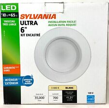 Sylvania Ultra Led 6 Recessed Light Kit 10w60w Wide Flood White Dimmable 120v