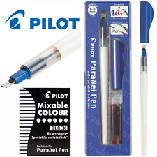 Pilot Parallel Calligraphy Pen 6.0mm Nib - Free Pack Of 6 Black Ink Cartridges