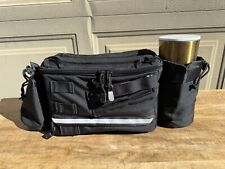 Hard Sided Tactical Fanny Pack Molle Cooler Lunch Box Rugged New Black Camping