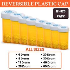 Vials With Child-resistant Cap Amber - Choose Your Size - Pack