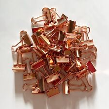 Rose Gold Small Binder Clips Horizontal Width 34inch Small Metal Paper Clamp