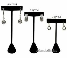 Black Velvet T Earring Display Stand Individual Earring Holder - 3 Sizes