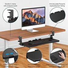 Keyboard Tray - Letianpai Chang Desk Pull Out Clamp Keyboard And Mouse Platform