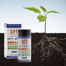 100pcs Professional 0-14 Ph Test Strips Paper Kit For Testing Garden Farm Soil