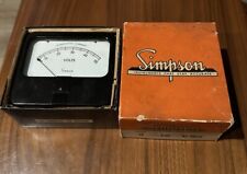 Vintage Simpson Model 59 Volt Panel Meter In Box Nos