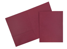 Jam Paper Premium Matte Cardstock Twin Pocket Folders Dark Red 100cnt