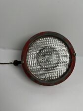 Vintage 6 Ge Tractor Headlight Light Fog Lamp With Red Housing Universal Mount