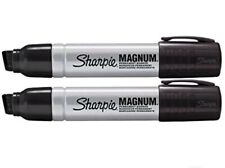 Sharpie Magnum Oversized Permanent Markers Black New 2 Pcs Fast Shipping
