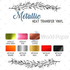 Metallic Heat Transfer Vinyl Paper T-shirt Heat Press Iron On Film Garment Htv