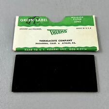 Vintage Thermo Thermacote Green Label Ground Polished Welders Filter Lens Usa