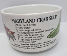 Vintage Traub Phillips Seafood Maryland Crab Soup Mug Bowl With Handle Recipe