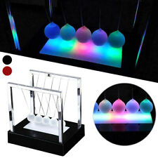 Newton Ball Colorful Cradle Pendulum Light Led Light Up Kids Physics Science Dj