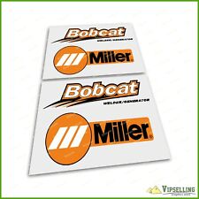 Miller Welder Generator Bobcat Orange Laminated Decals Stickers Set