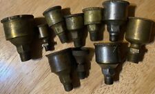 Lot Of 10 Small Grease Cup Hit N Miss Engine Oilers - Steampunk Maytag