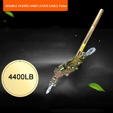 2 Ton Heavy Duty Ratchet Lever Hoist Hand Puller Come Along 2 Hooks Cable 4400lb