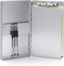 Small Aluminum Clipboard With Storagememo Size Recycled Metal Snapak Form