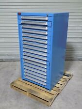 Lyon Modular Storage Cabinet 17 Drawer 59 X 30 X 28 Steel Blue Damaged