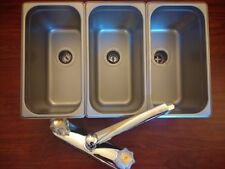 Standard Small 3 Compartment Sink Set For Portable Concession Sinks