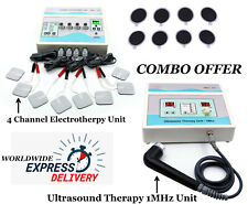 Combo Ultrasound Therapy 1mhz Machine 4 Channel Electrotherapy Pain Relief Unit