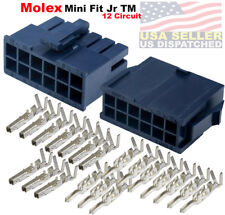 Molex 12-pin Black Connector Pitch 4.20mm W18-24 Awg Pin Mini-fit Jr 
