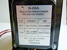 Triad N-66a Isolation Transformer Pri 230115vac