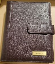 Day-timer Planner Brown Leather 7 Ring Binder 7-38 X 9-12 Pages 1998