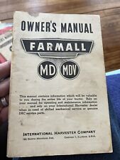 Ih Farmall Md Mdv Owners Manuals 1946