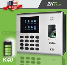 Zkteco Fingerprint K40 Time Attendance Biometric With Battery Employer Clockzk